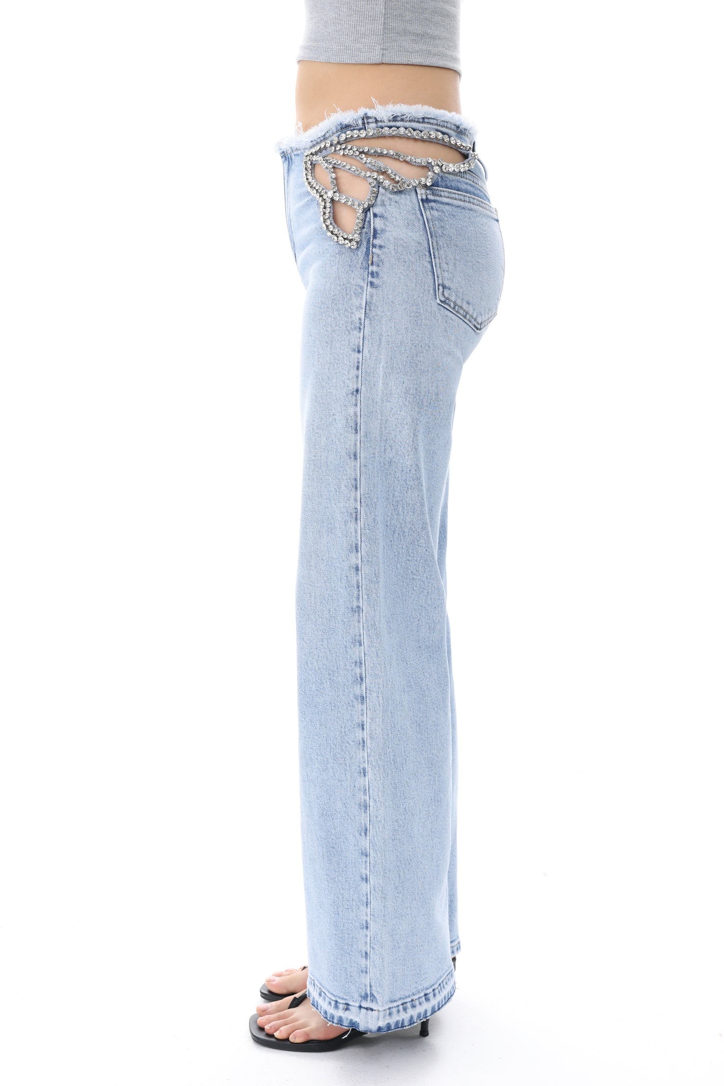 NEW YORK MID RISE WIDE LEG FULL JEANS BYW8453