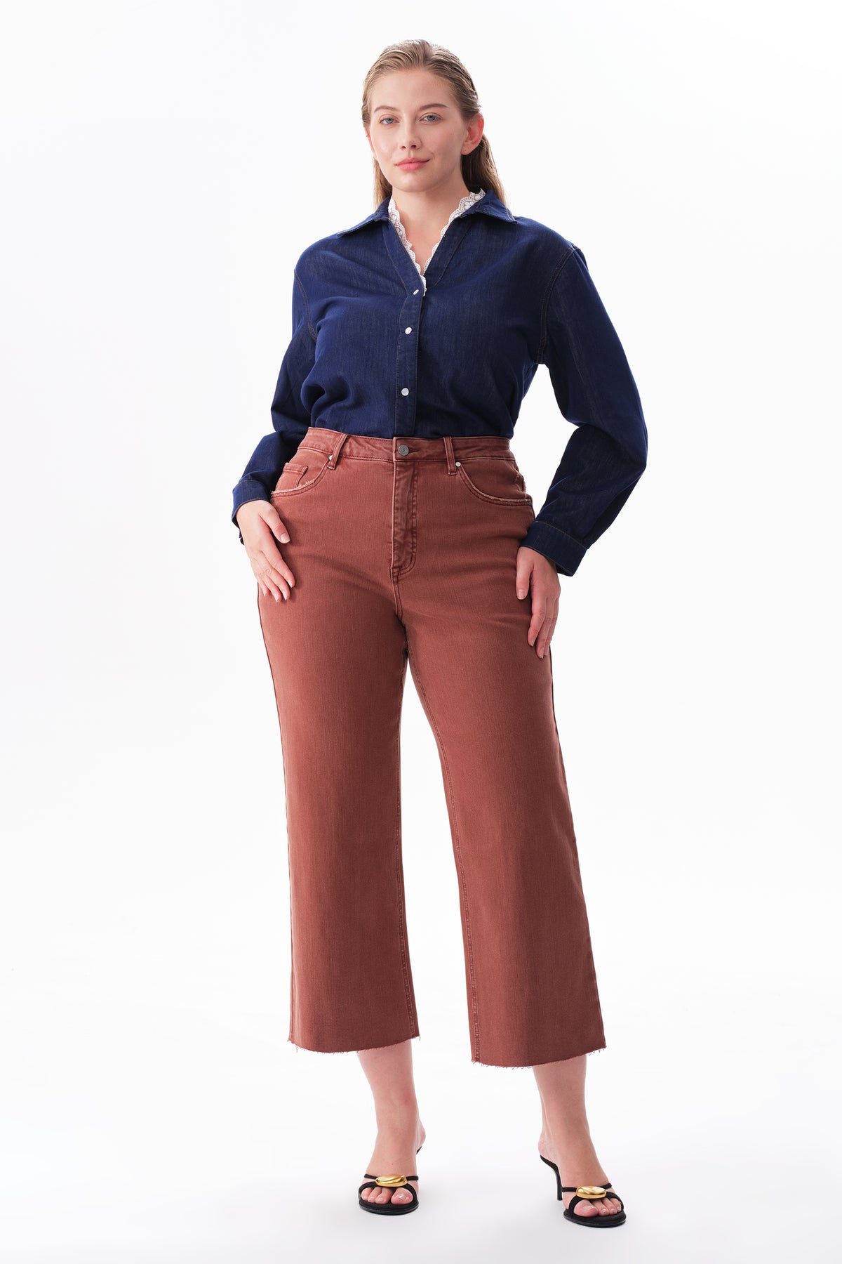 HIGH RISE WIDE LEG (CAPPUCCINO) BYW8015-P