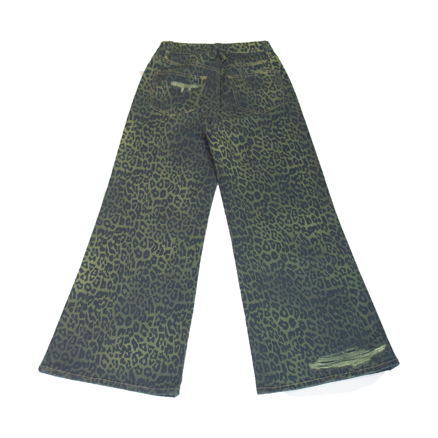 HIGH RISE PRINTED WIDE LEG PANTS BYW8241 (BYMJ271) GREEN