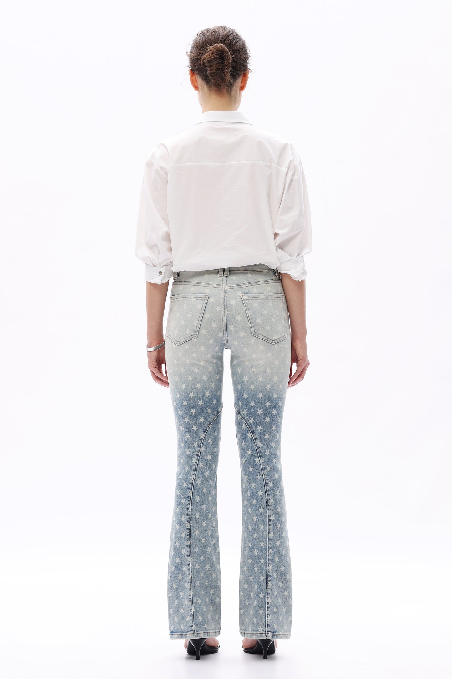 MID RISE BOOTCUT WITH STAR PRINT
