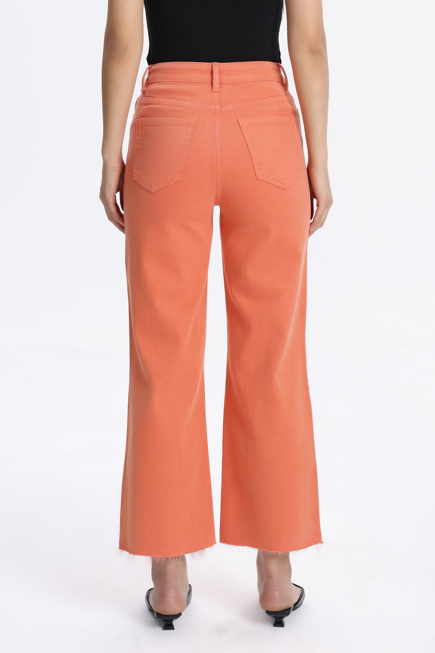 HIGH RISE WIDE LEG BYW8015 BURNT ORANGE