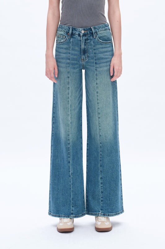 ARIA HIGH RISE WIDE LEG JEANS BYW8141 (BYLY008) TURKISH GREEN