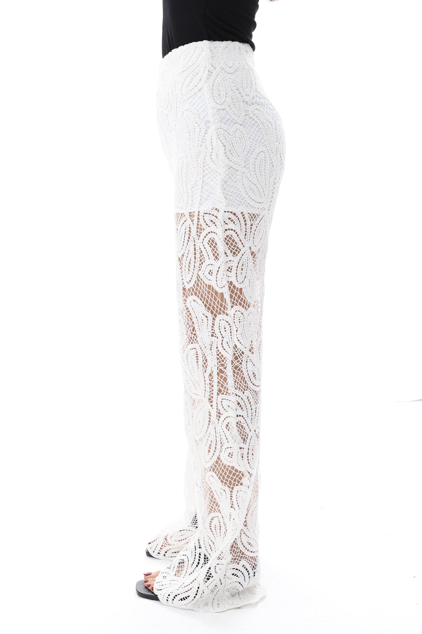 NEW YORK SUPER HIGH RISE FLARED WIDE LEG FULL PANTS BYW8450