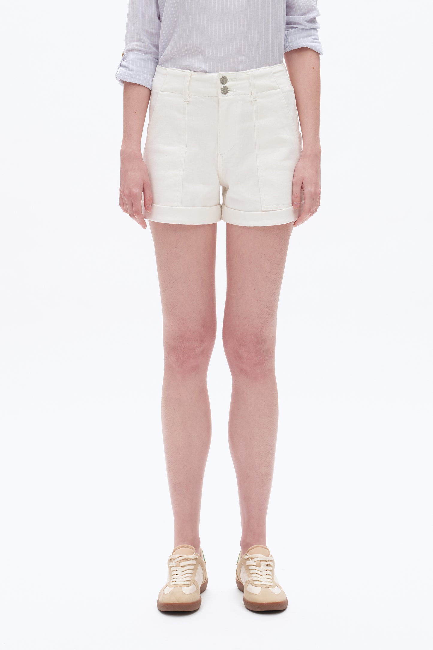 HIGH RISE SHORT PANTS BYH6129 (BYHE328) WHITE