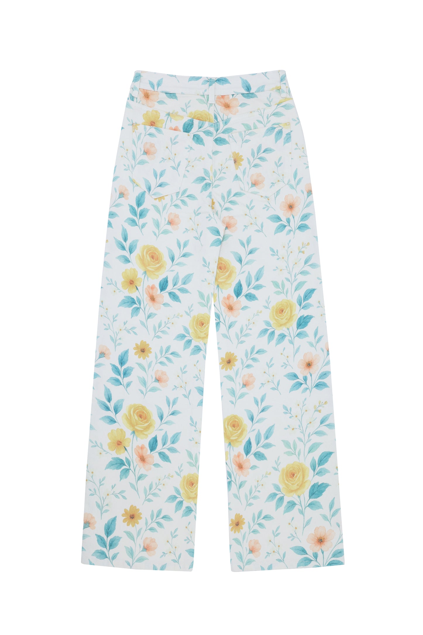 FLORA HIGH RISE WIDE LEG BYW8298 (BYJJ058) WATERCOLOR BLOOM