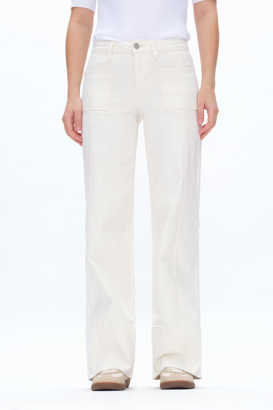 KATIA MID RISE WIDE LEG PANTS BYW8152 (BYMJ042) OFF WHITE