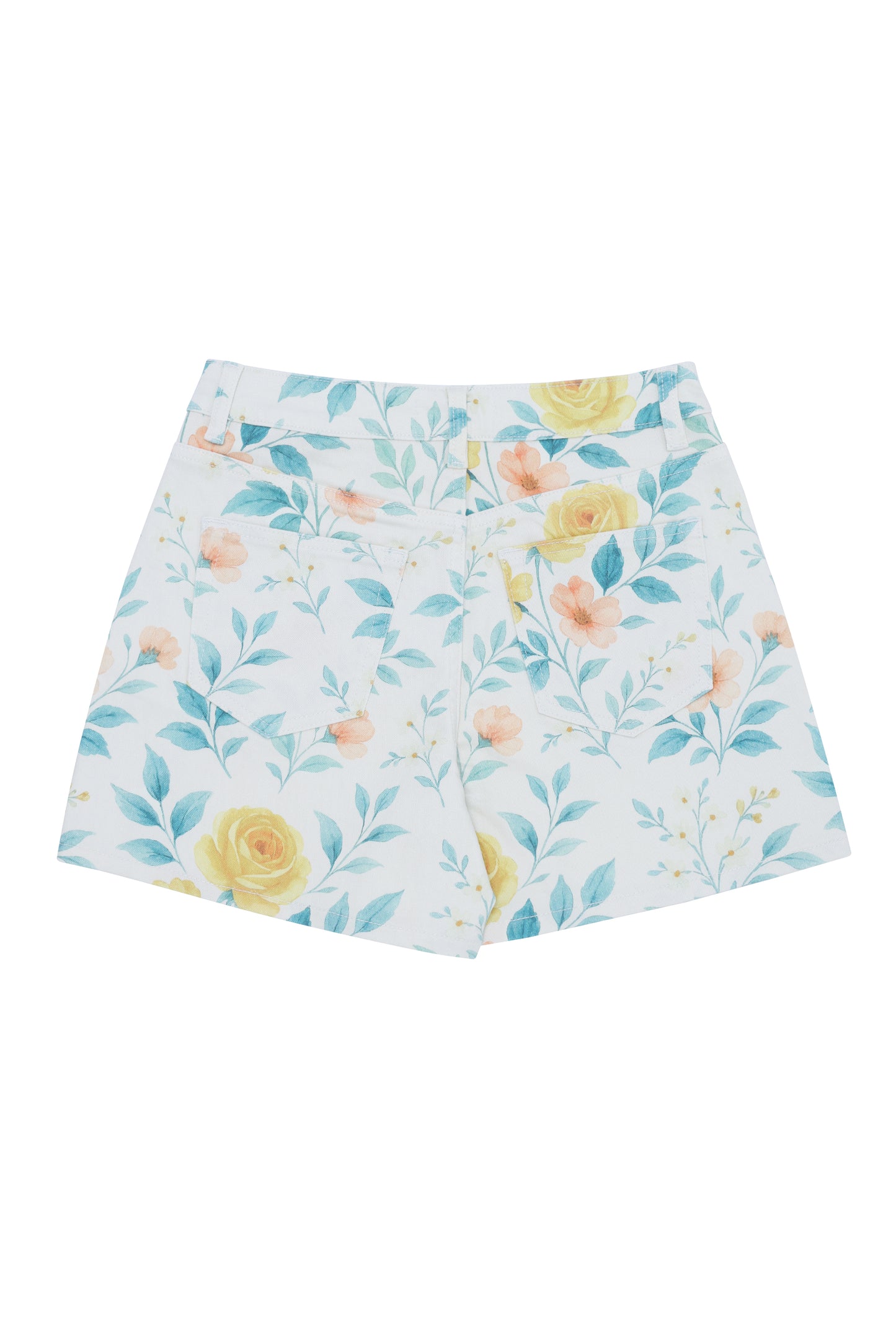 FLORA HIGH RISE SHORTS  BYH6152 (BYJJ059) WATERCOLOR BLOOM