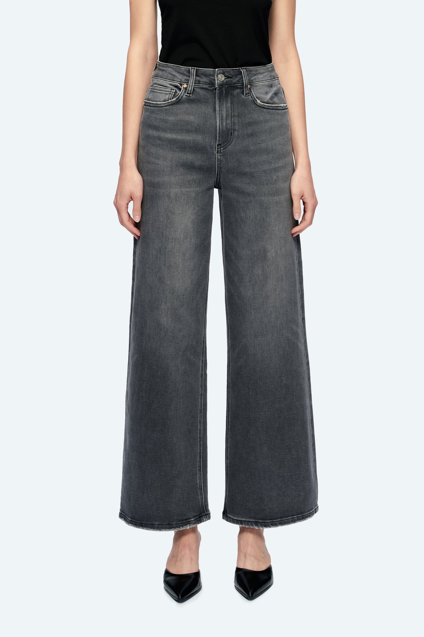 JUDY HIGH RISE WIDE LEG JEANS BYW8143 (BYHE168) CHARCOAL