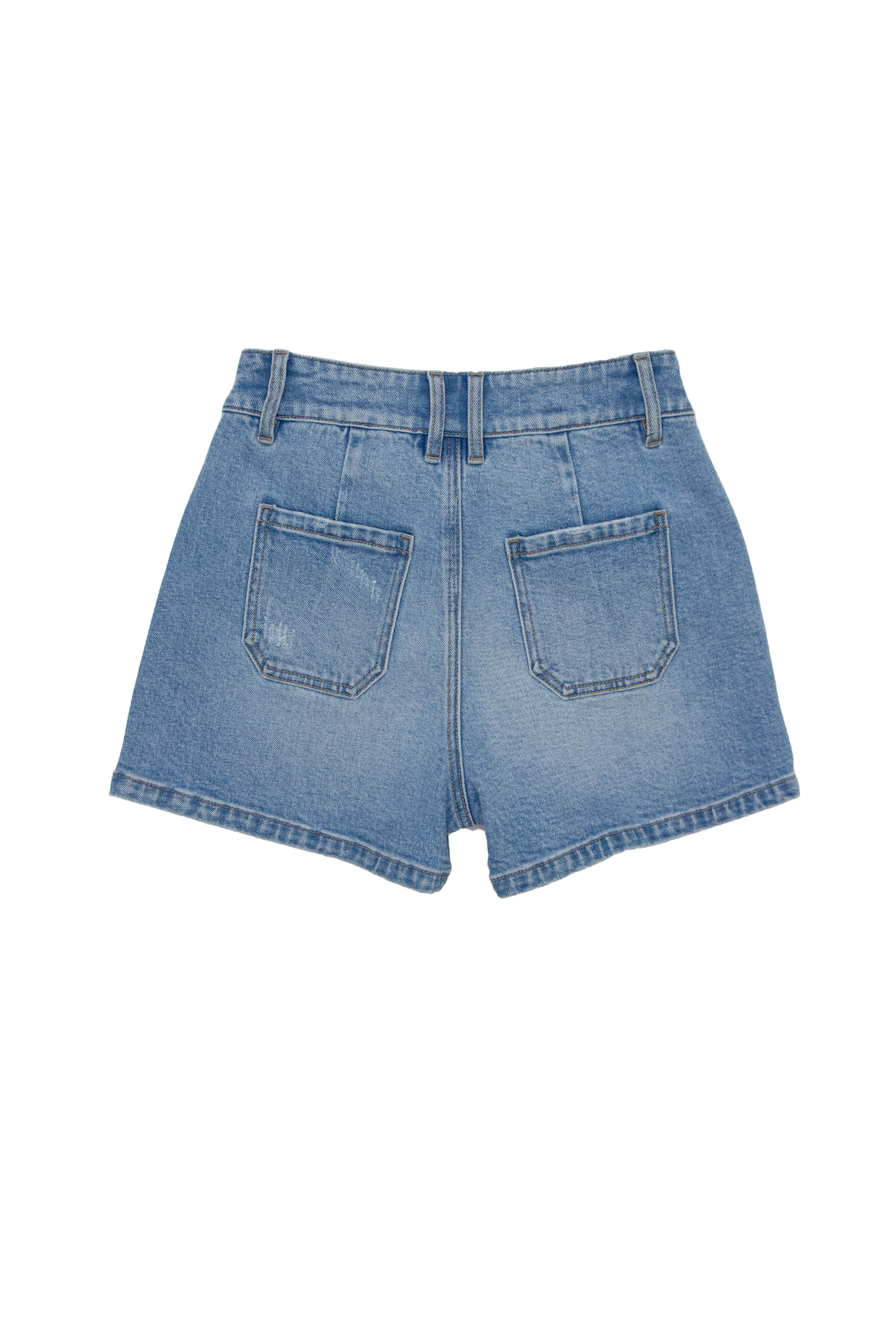 HIGH RISE DENIM SHORTS BYH6136 (DJFQW029) LIGHT BLUE