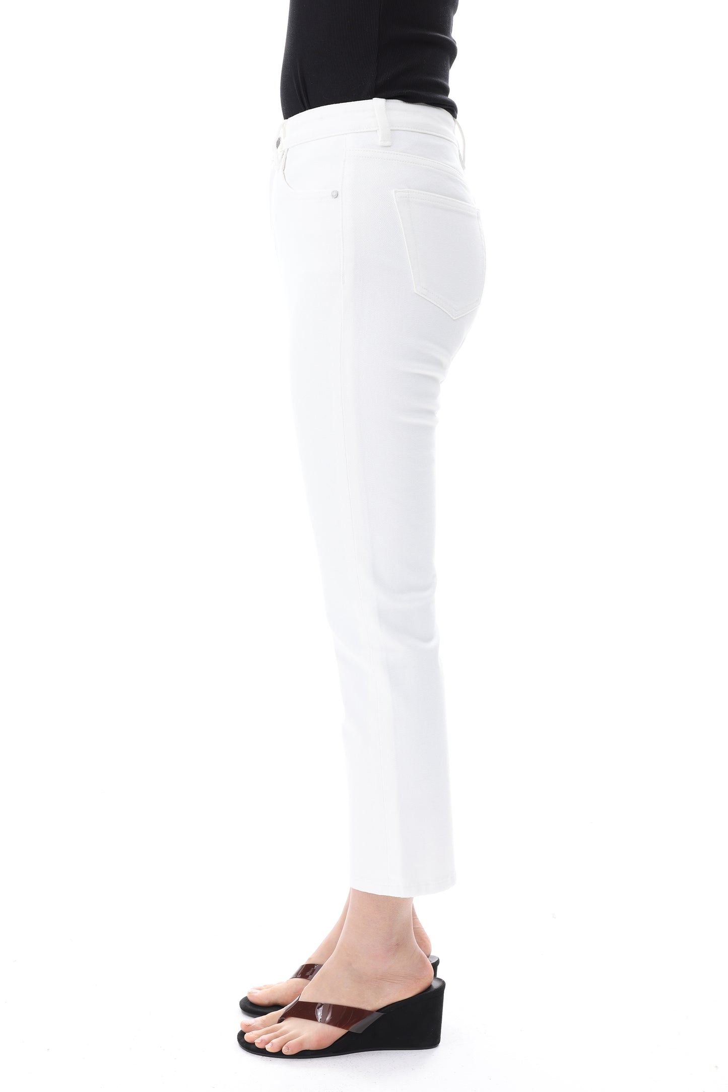 HONG KONG HIGH RISE SLIM FIT STRAIGHT CROPPED PANTS BYT5352