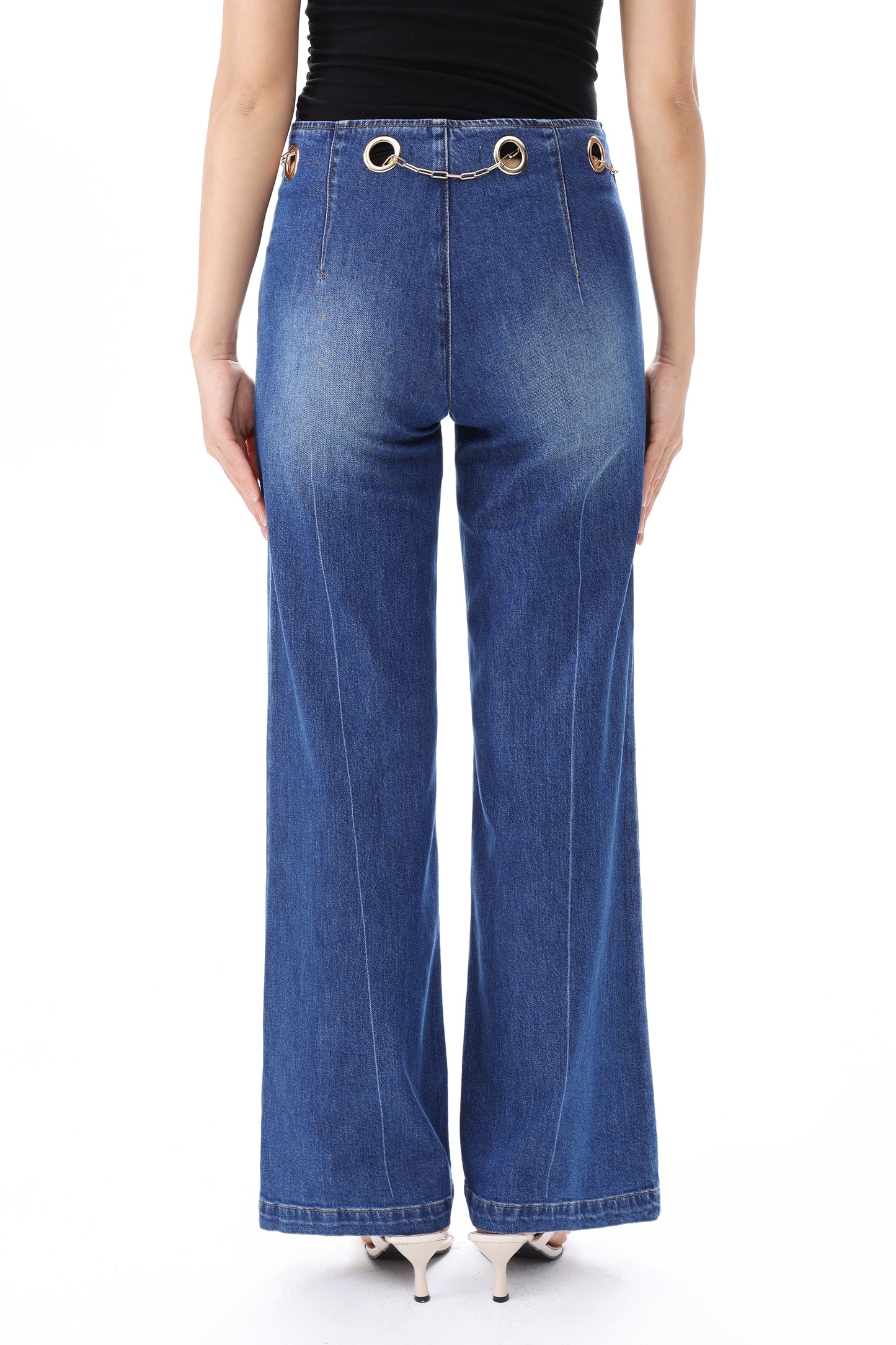 NEW YORK LOW RISE 90'S FLARED WIDE LEG FULL JEANS BYW8423