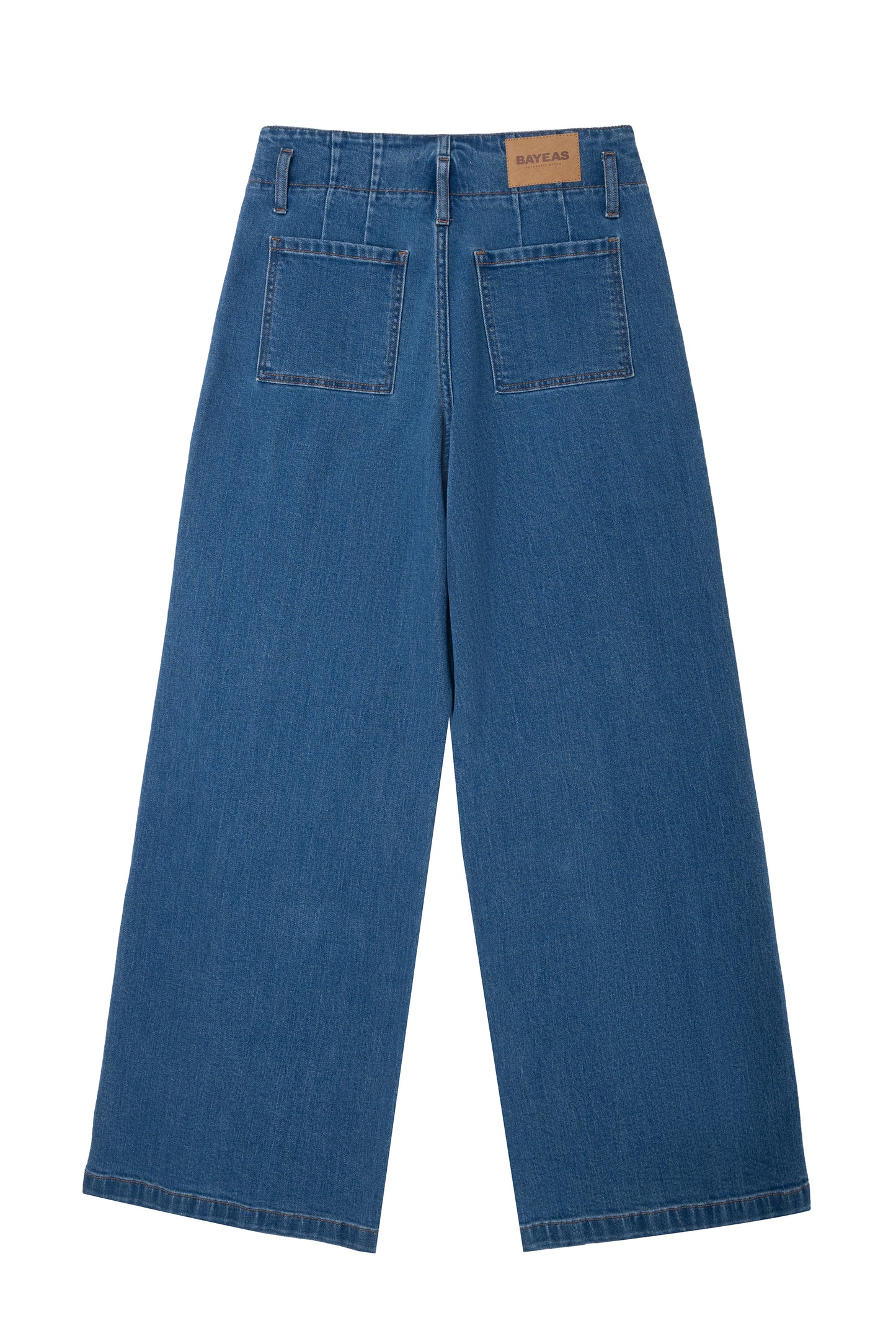 HIGH RISE WIDE LEG DENIM JEANS BYW8181 (BYMJ208) RETRO MEDIUM BLUE