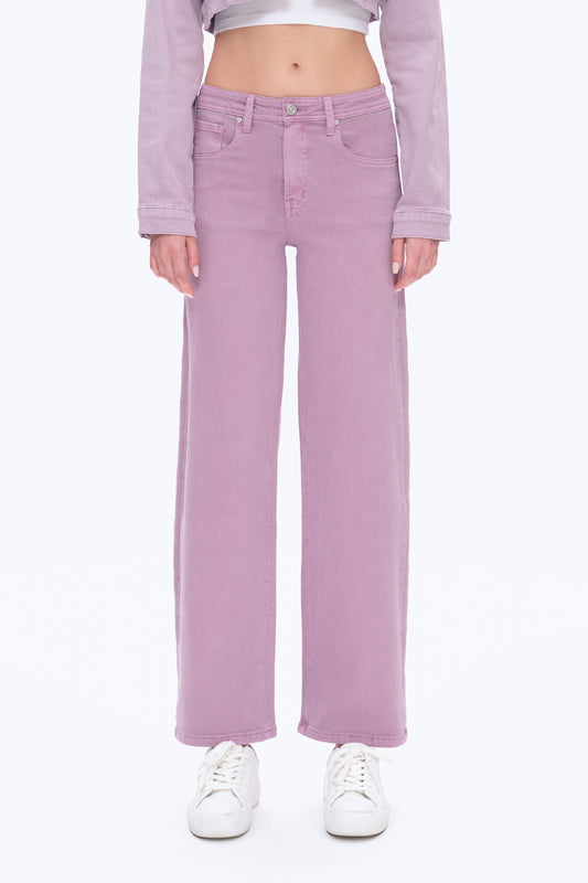 FLORA HIGH RISE STRAIGHT PANTS BYT5211 (BYHE124) PURPLE