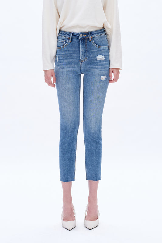 HIGH RISE SKINNY JEANS BYS2120 MEDIUM BLUE