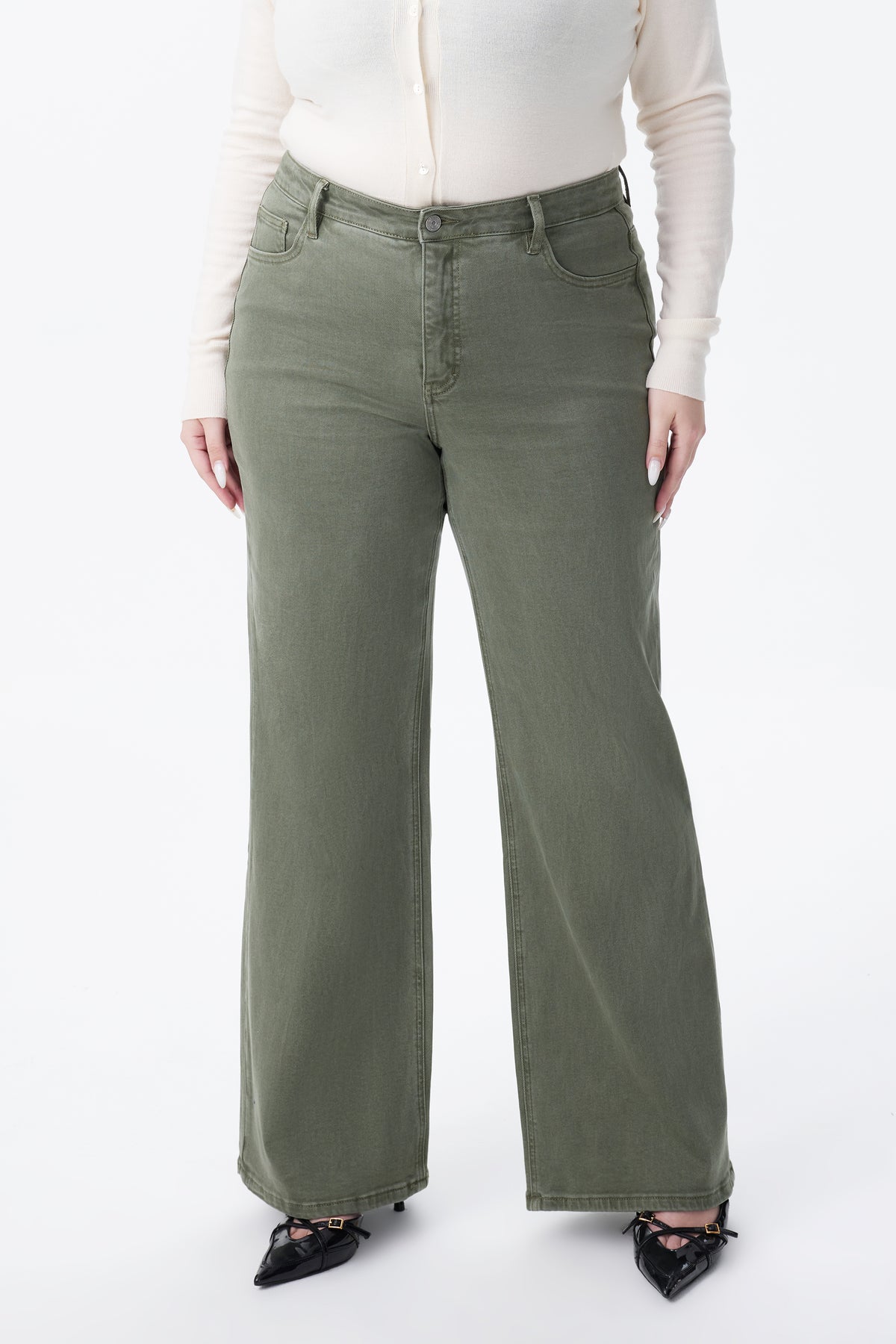PLUS MID RISE STRAIGHT BYT5198-P GREEN