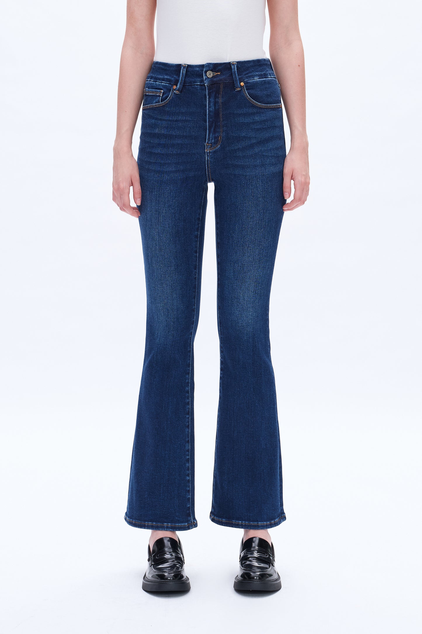 HIGH RISE BOOTCUT JEANS BYF1122 (BYHE008) DEEP SEA