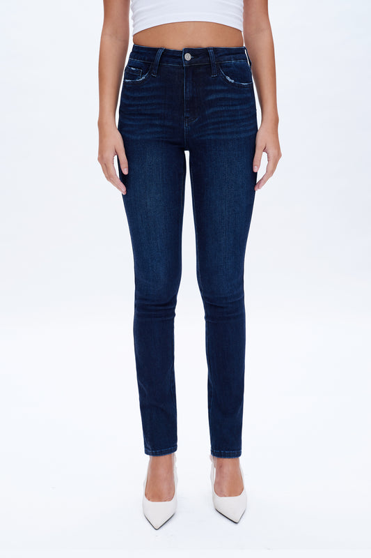 JULY MID RISE SLIM STRAIGHT JEANS BYT5202 (BY4497R) DEEP SEA