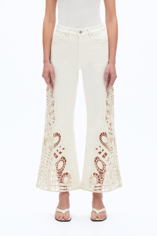 HIGH RISE LACE WIDE LEG