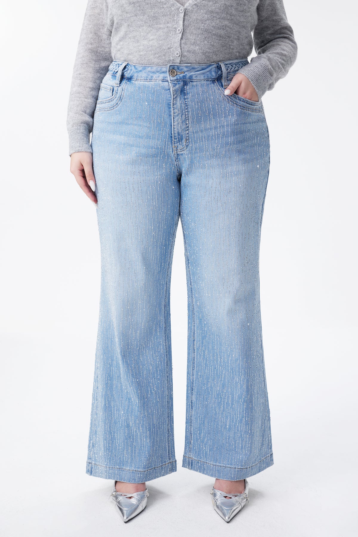 PLUS MID RISE WIDE LEG BYW8309-P