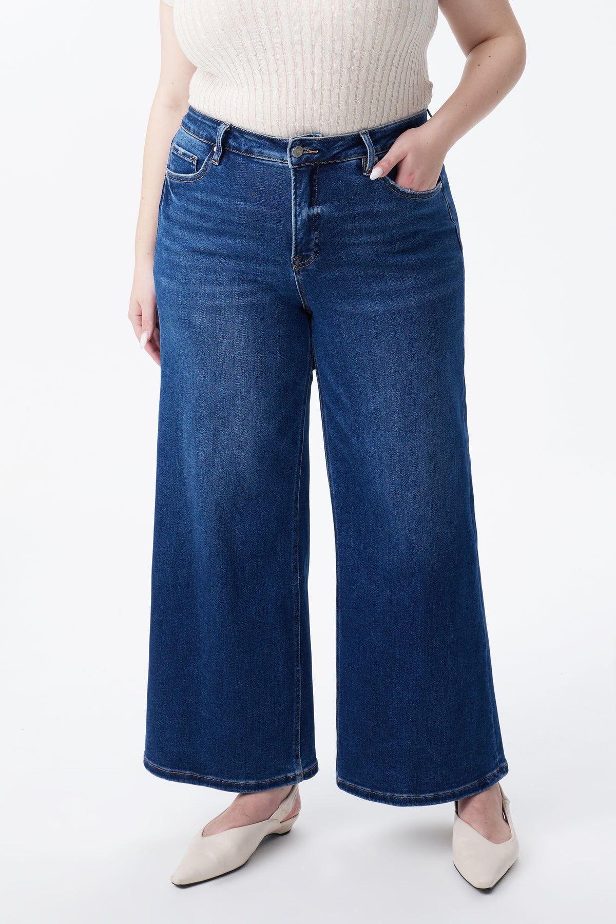 PLUS LISA MID RISE WIDE LEG