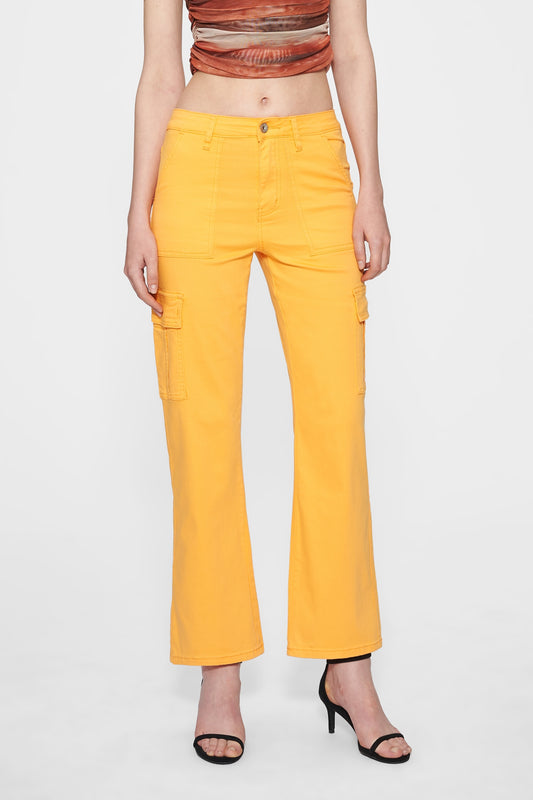 ANGEL SUPER HIGH RISE CARGO STRAIGHT PANTS BYT5197 (BYHE091) TANGERINE