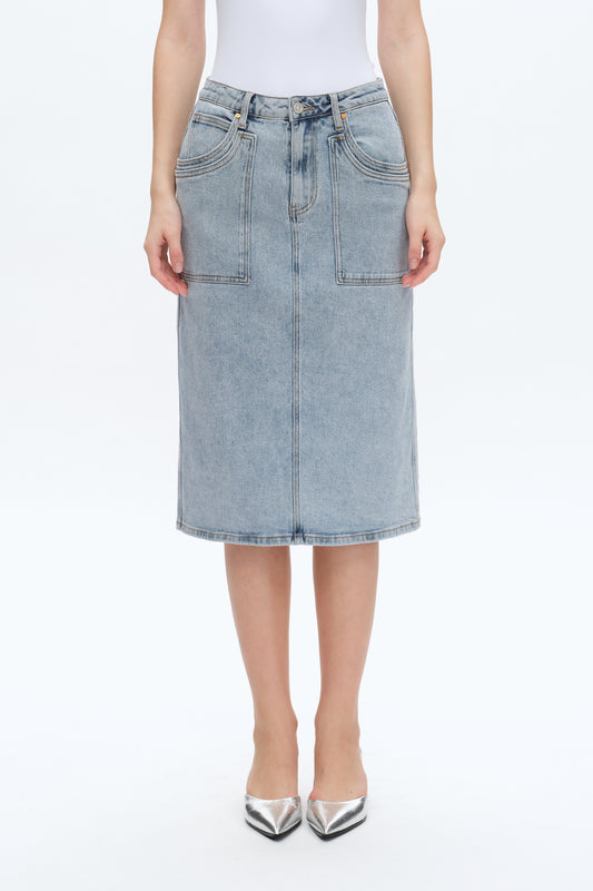 BETH MIDI DENIM SKIRT BYK7037 (BYLY017) WHISPY