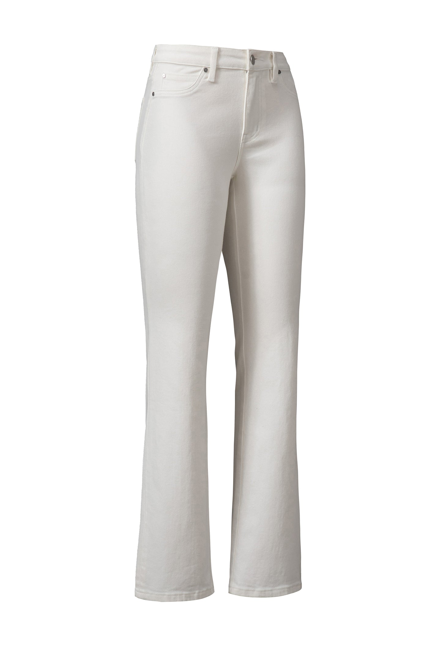 MID RISE FLARED PANTS BYF1155 (BYMJ154) WHITE