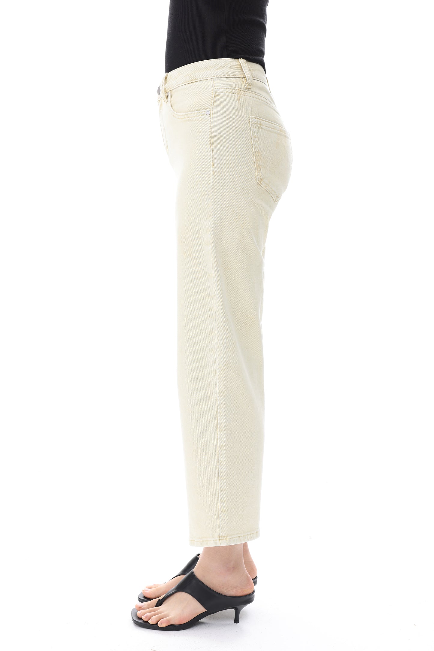 DUBLIN M-HIGH RISE TAPERED CROPPED JEANS BYU0015