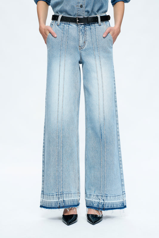 JERMY MID RISE WIDE LEG JEANS BYW8167 (BYMJ118) ICEBERG BLUE