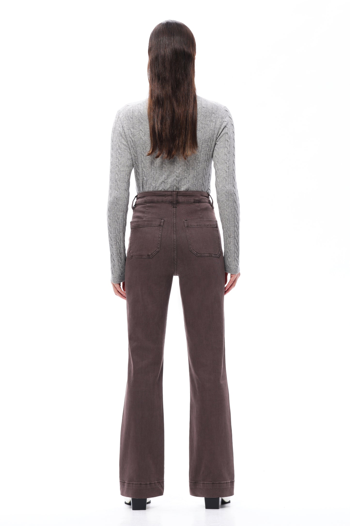 SUPER HIGH RISE BOOTCUT BYF1173 CHOCOLATE