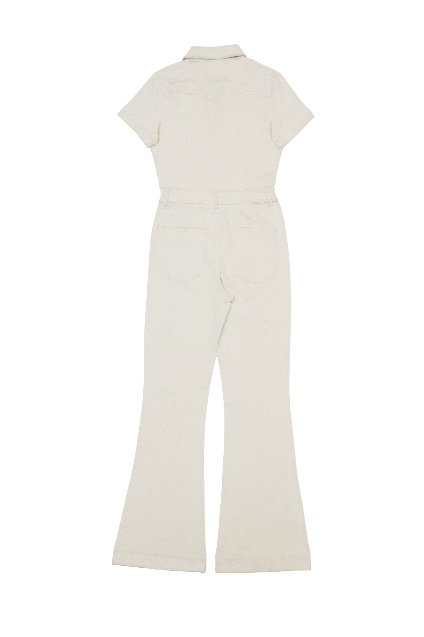 FLARE LEG JUMPSUIT  BYRL019 (BYHE243) LIGHT APRICOT