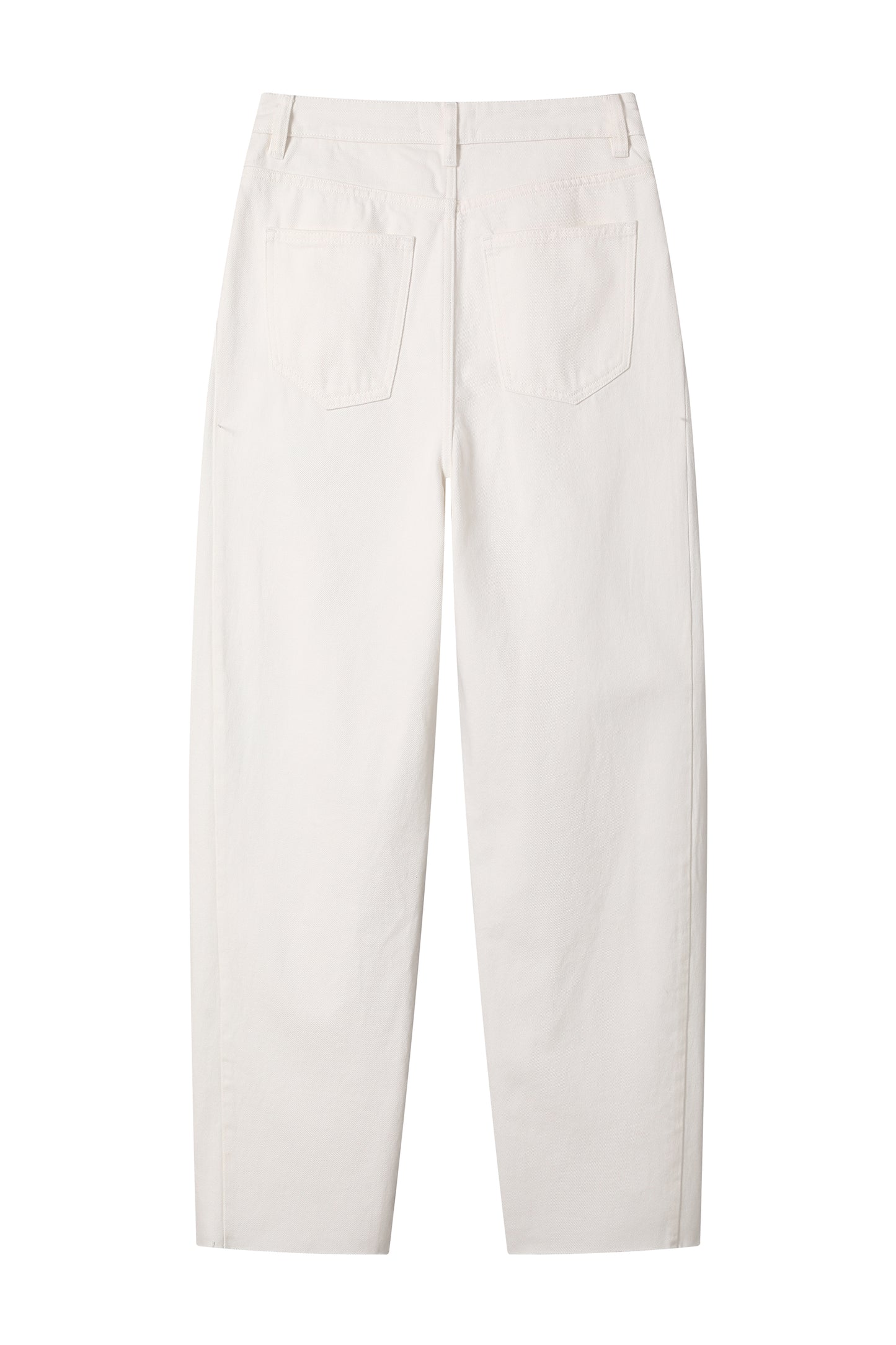 SUPER HIGH RISE PIECED BARREL LEG DENIM JEANS BYOX011 (BYHE240) WHITE