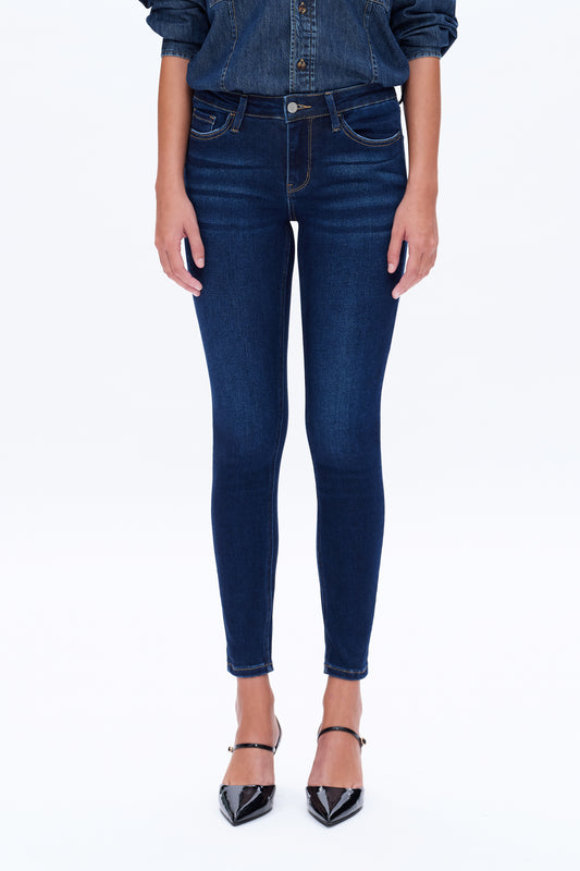 MID RISE ANKLE SKINNY JEANS BYS2021 DARK BLUE