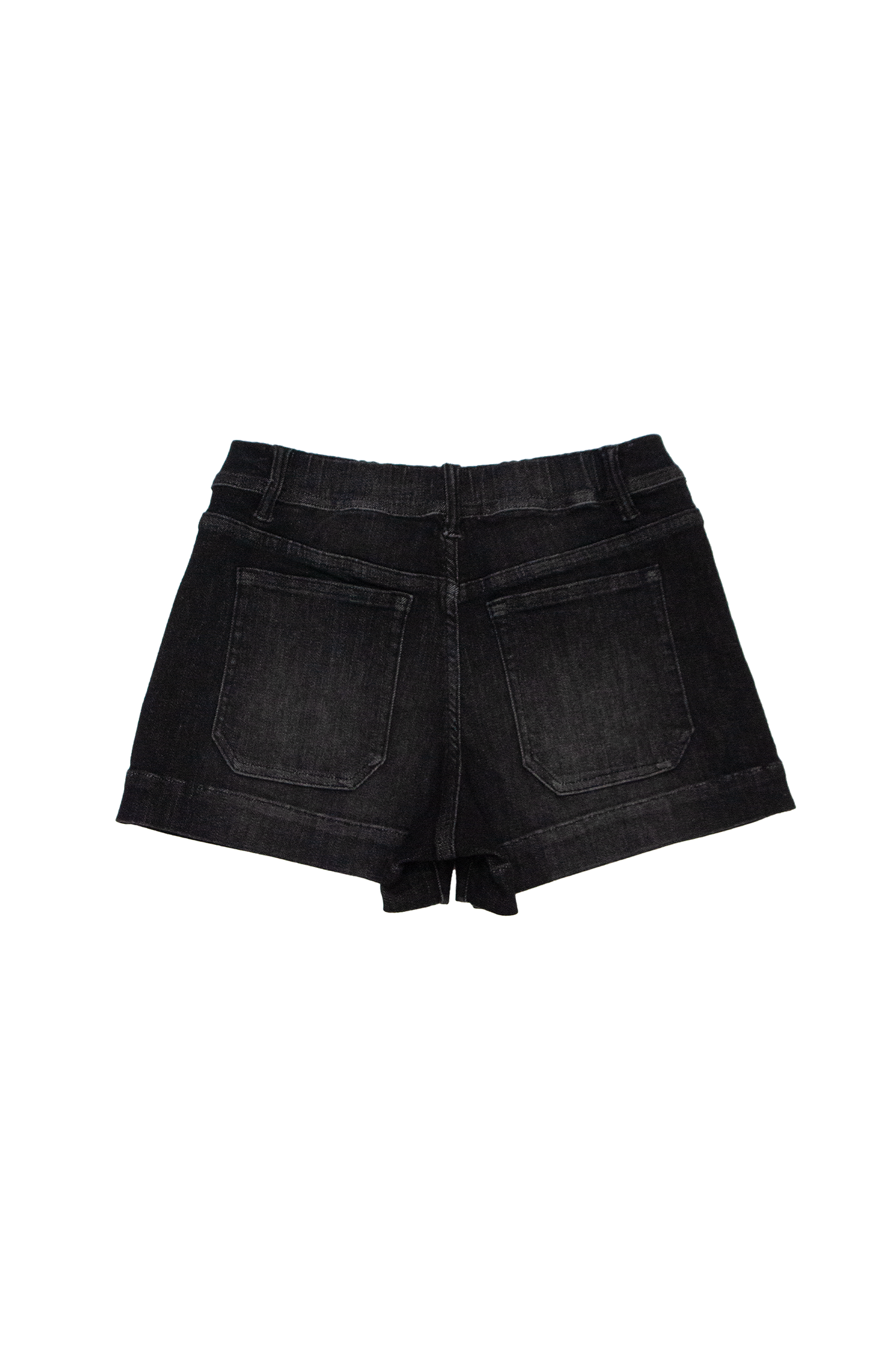 MID RISE DENIM SHORTS BYH6112 (BYMJ181) BLACK