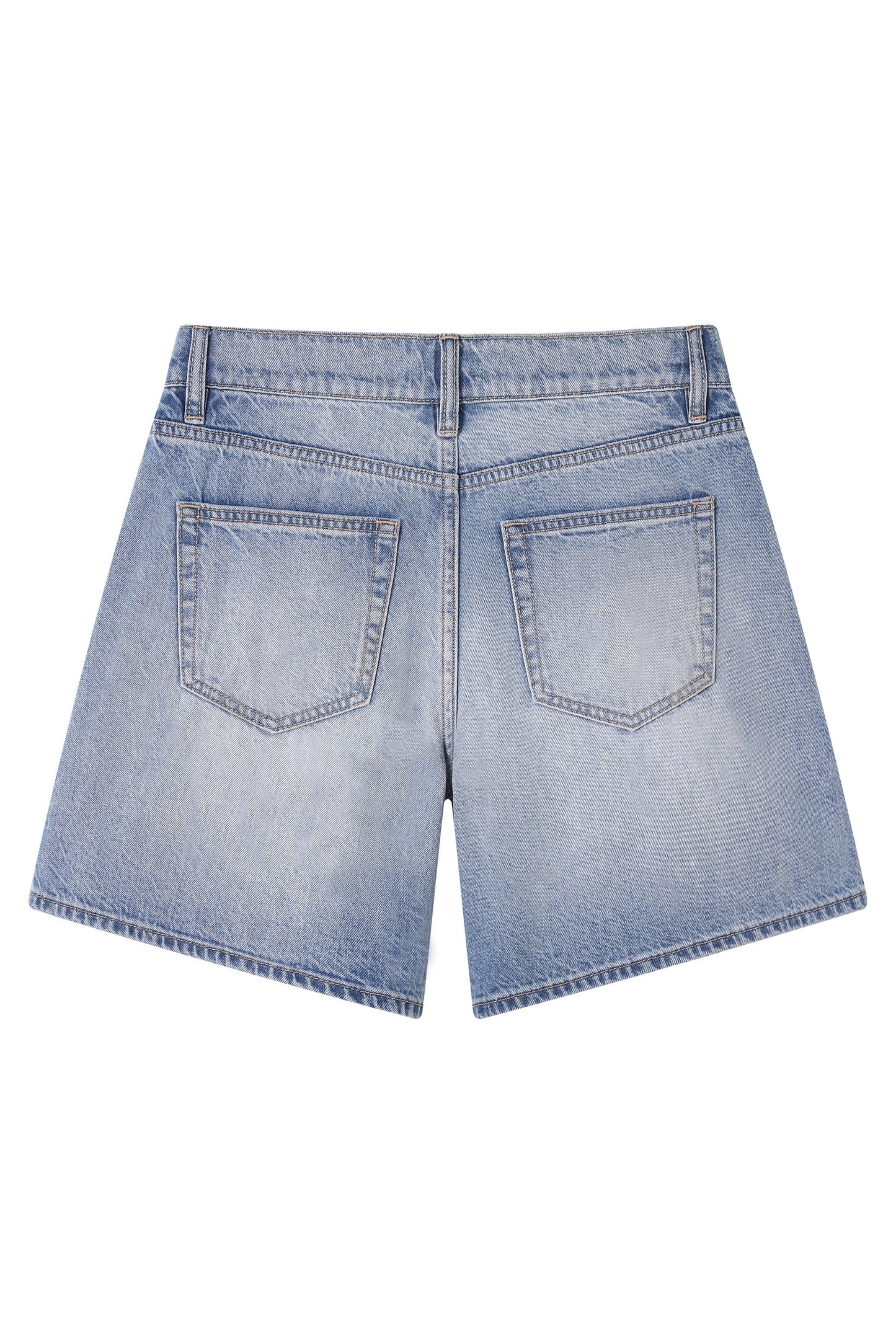 MID RISE DENIM SHORTS BYH6120 (BYHE258) LIGHT BLUE