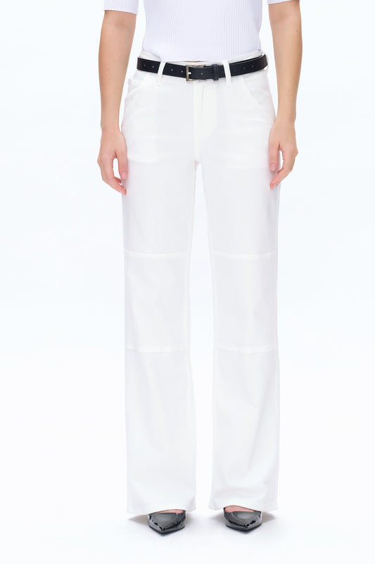 EVA MID RISE WIDE LEG PANTS BYW8144 (BYMJ060) WHITE