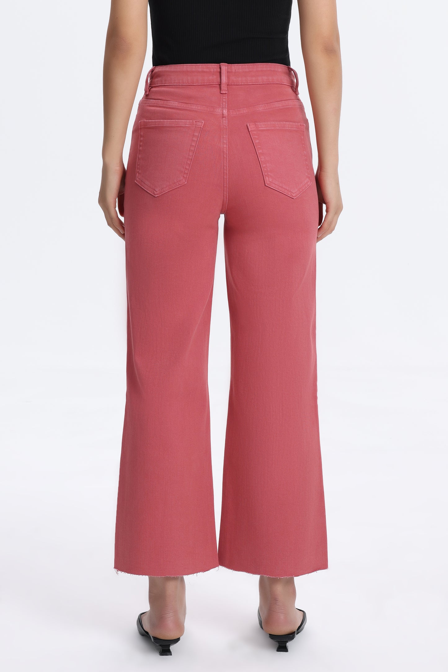 HIGH RISE WIDE LEG BYW8015 MAROON