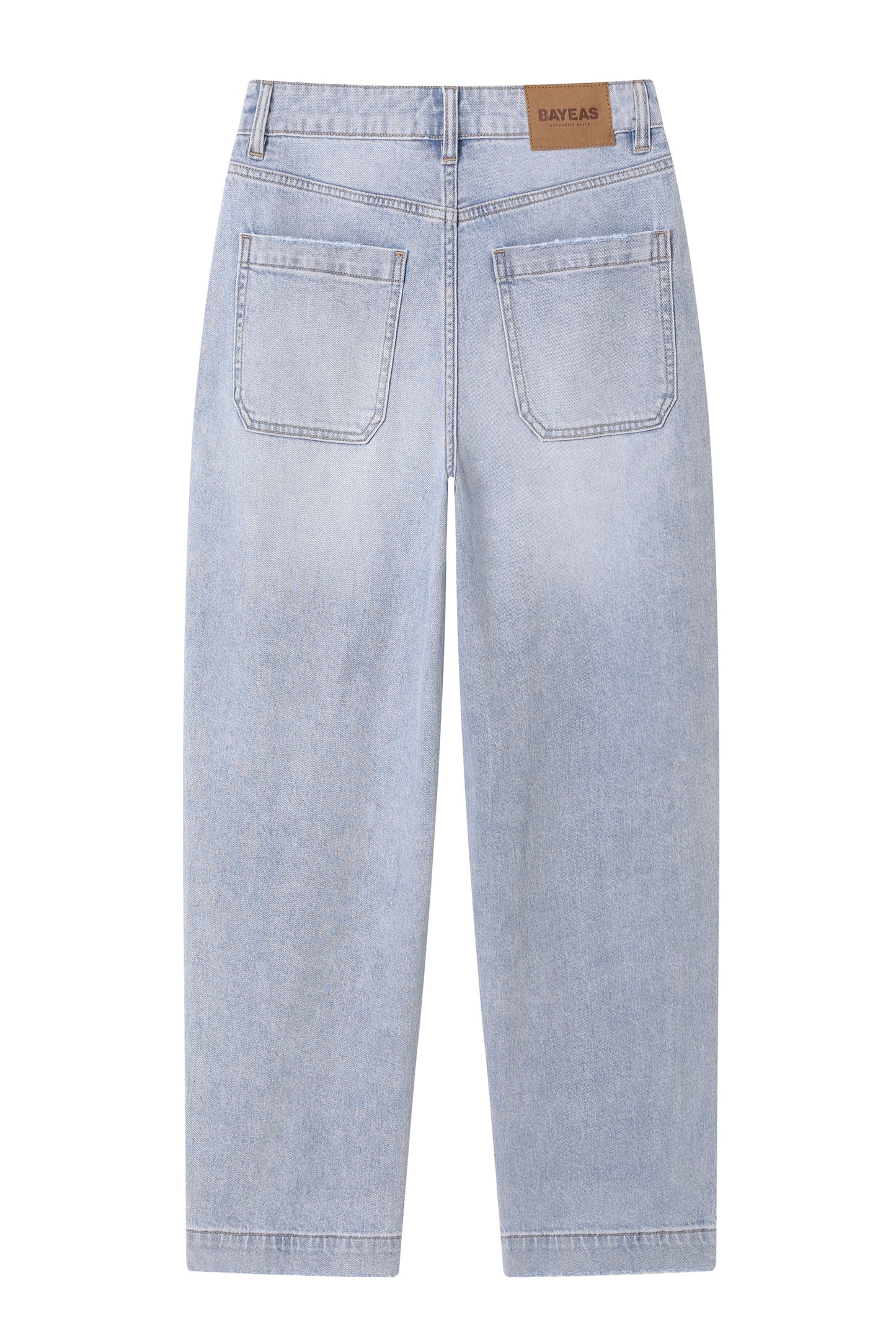 SUPER HIGH RISE BARREL DENIM JEANS BYOX009 (BYHE247) LIGHT BLUE