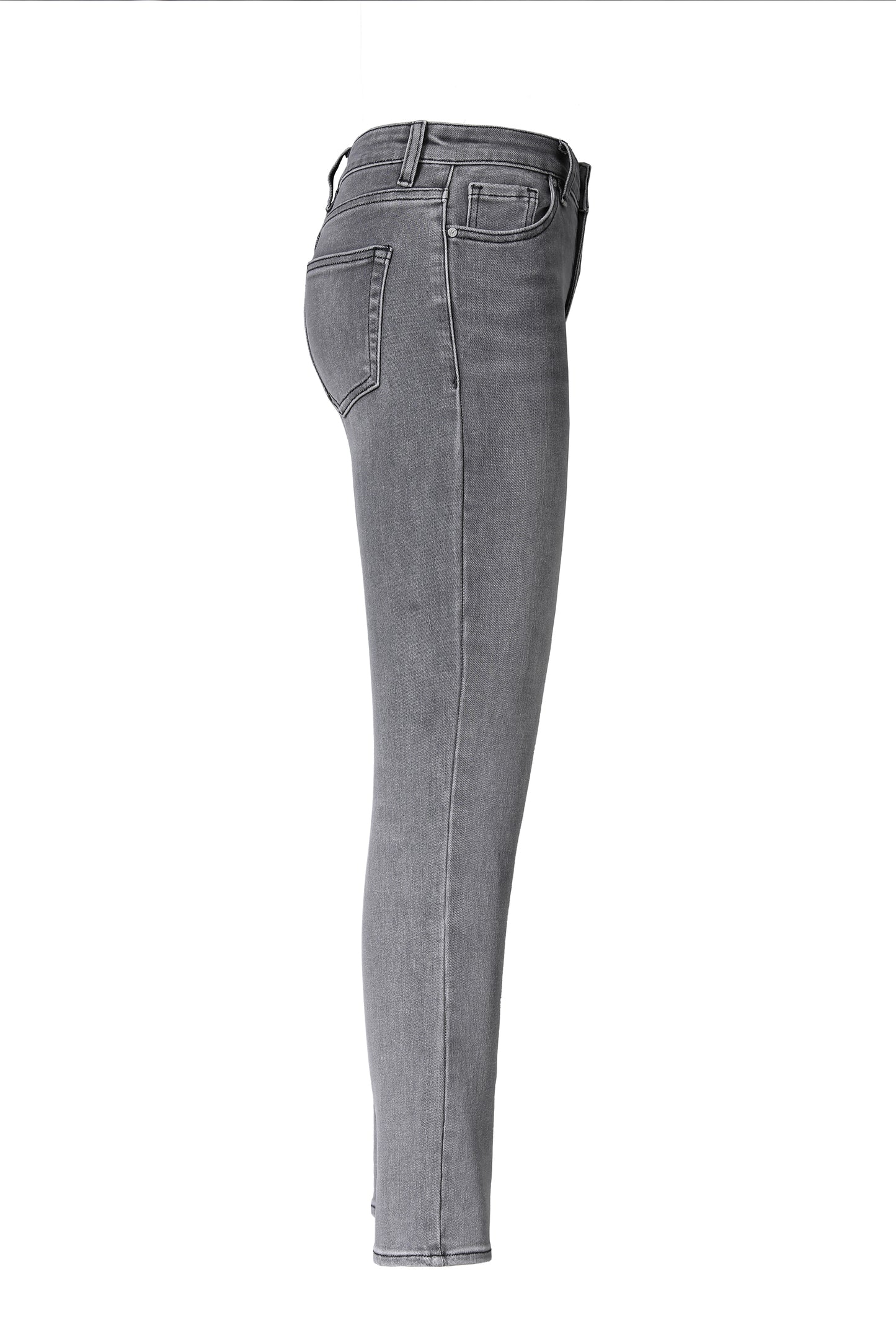 EMILY MID RISE SLIM STRAIGHT DENIM JEANS BYT5233 (BYHE080) STONE GRAY