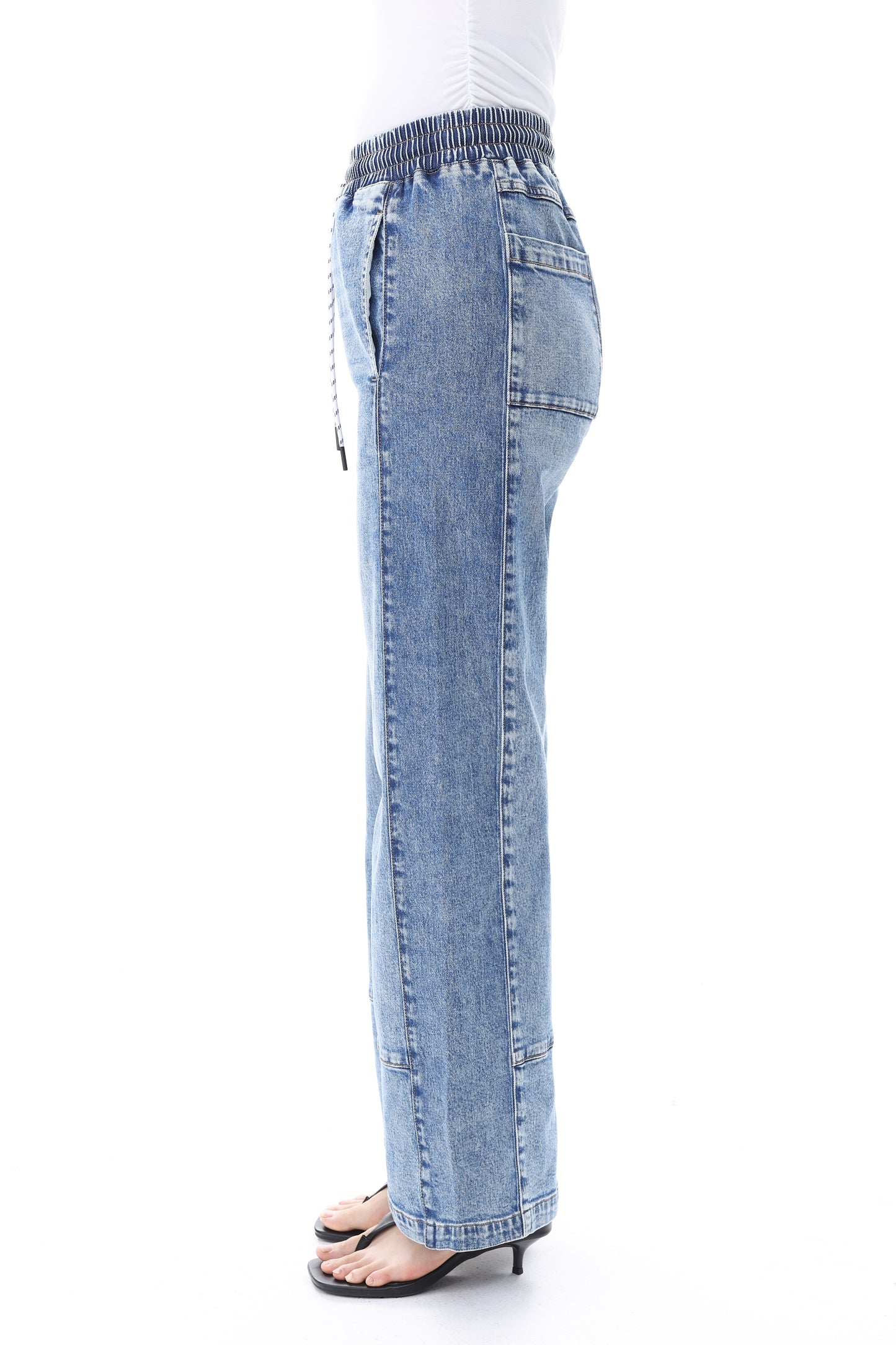 NEW YORK HIGH RISE WIDE LEG FULL JEANS BYW8413