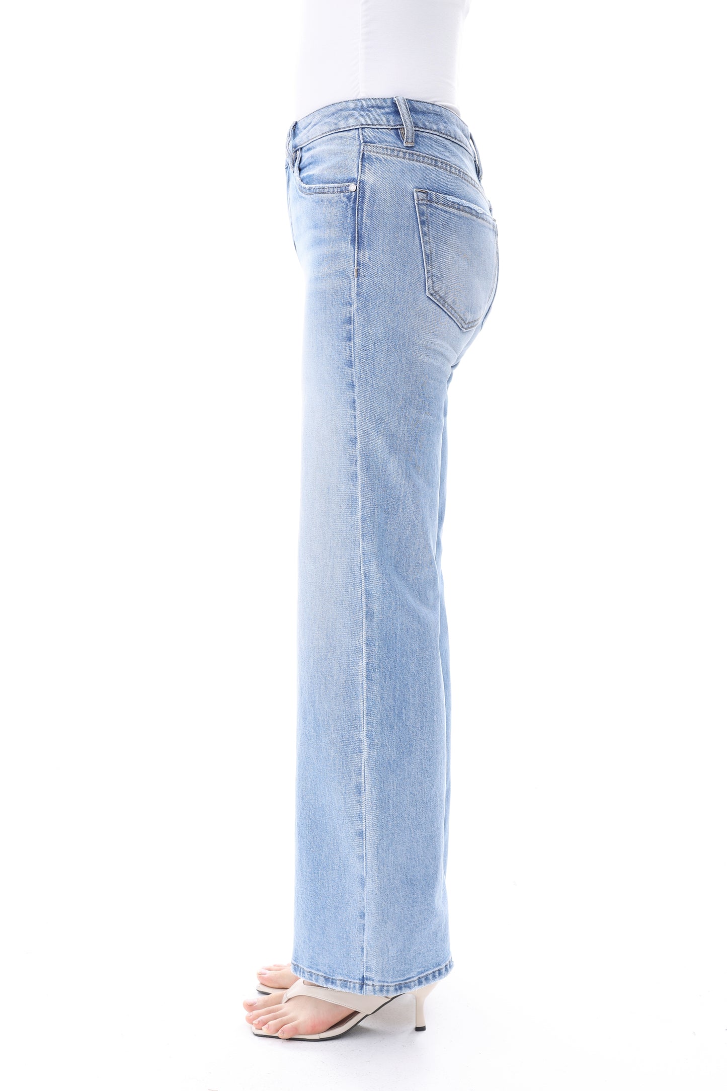 LOS ANGELES MID RISE LOOSE BOOTCUT FULL JEANS BYF1252