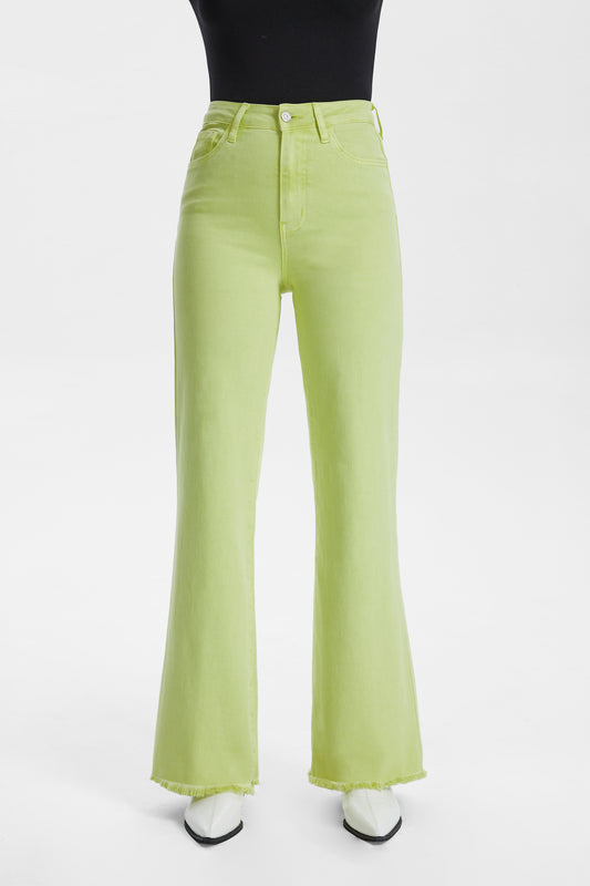 STELLA HIGH RISE WIDE LEG JEANS BYW8138 (BYHE019) PISTACHIO