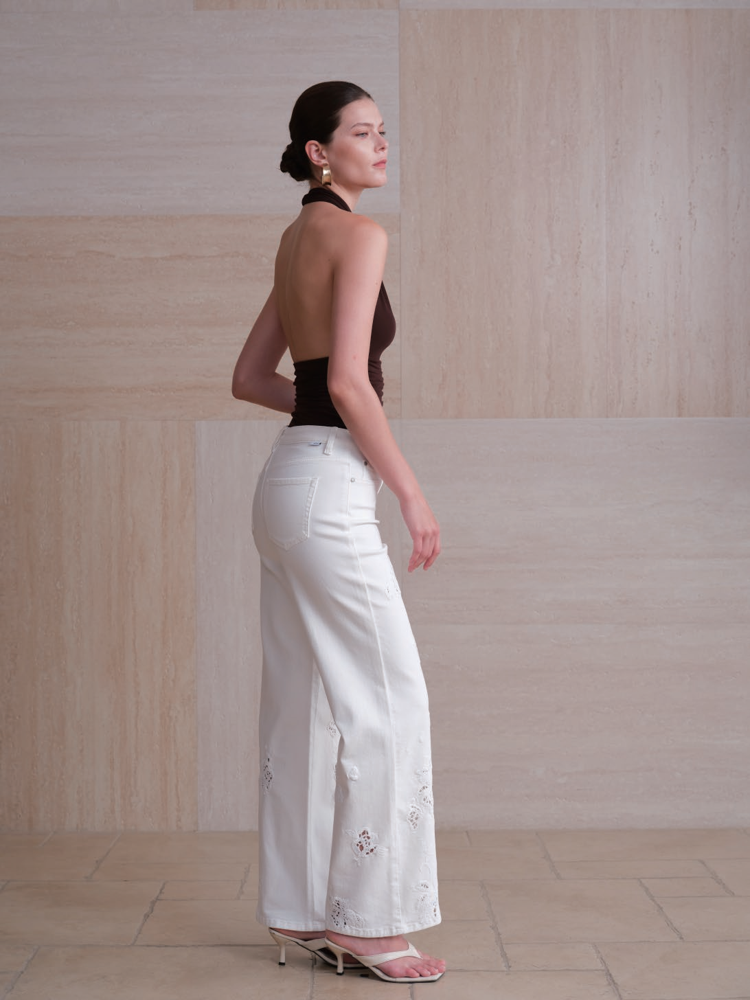 NEW YORK M-HIGH RISE WIDE LEG FULL PANTS BYW8409