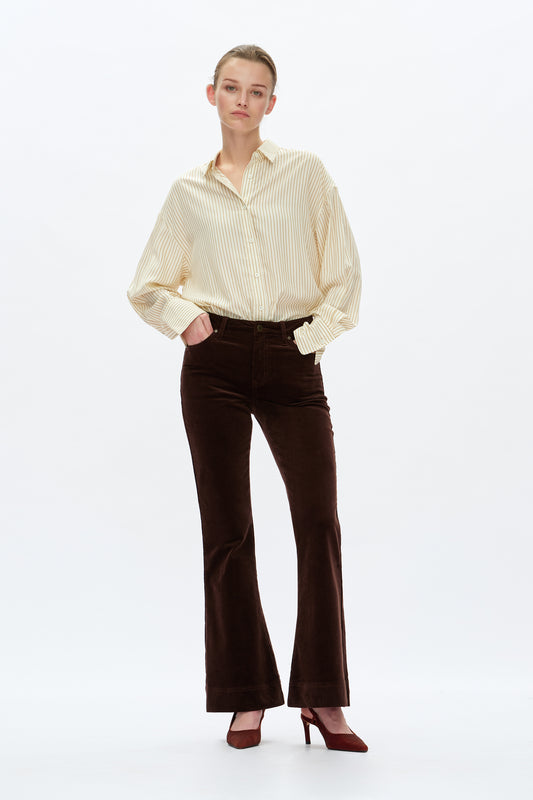 MID RISE CORDUROY FLARED