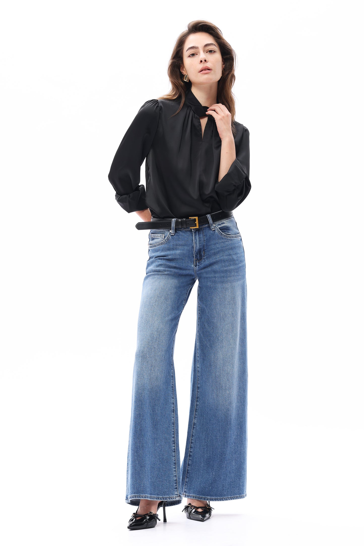 MID RISE WIDE LEG