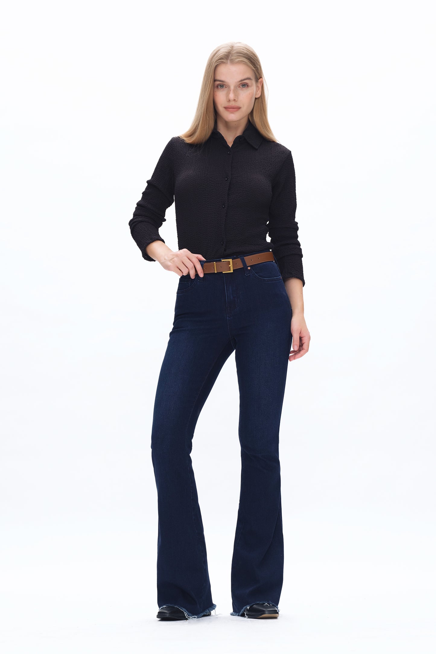 MID RISE FLARE JEANS BYF1105 DEEP WATER