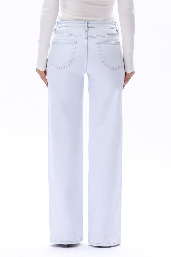 ZEPHYRINE MID RISE WIDE LEG BYW8119 LIGHT BLUE