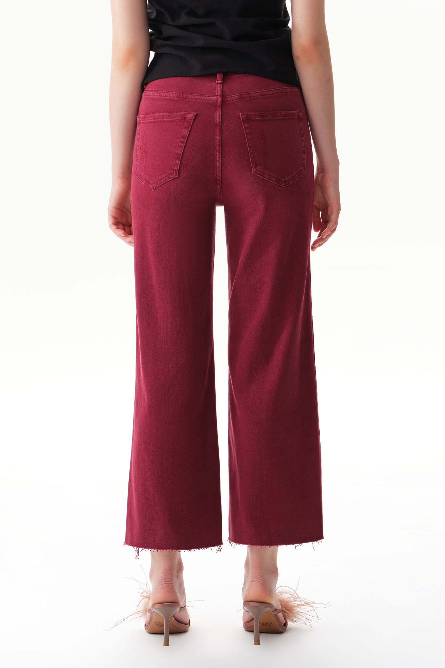 HIGH RISE WIDE LEG (WINE)BYW8015