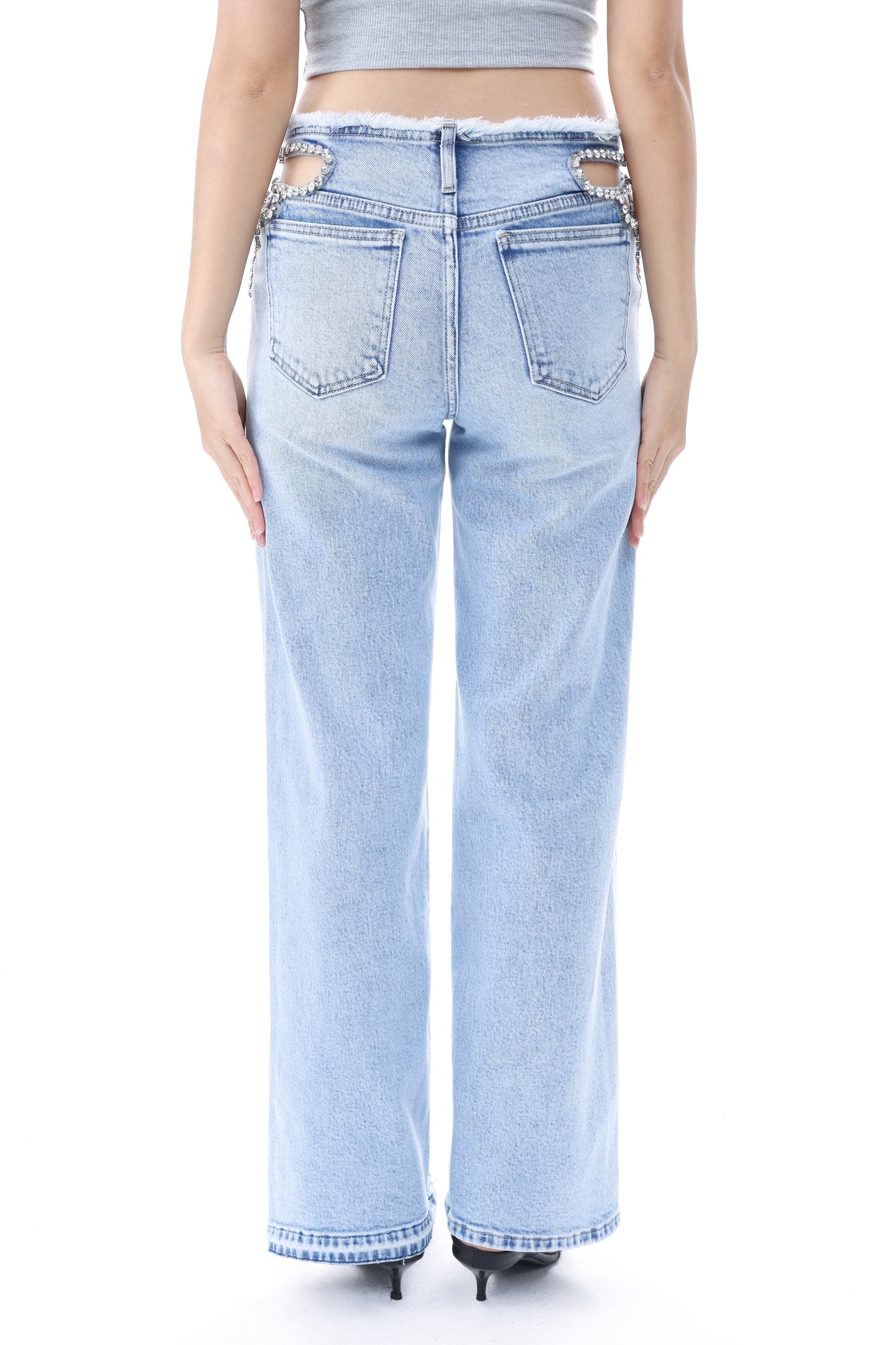 NEW YORK MID RISE WIDE LEG FULL JEANS BYW8453