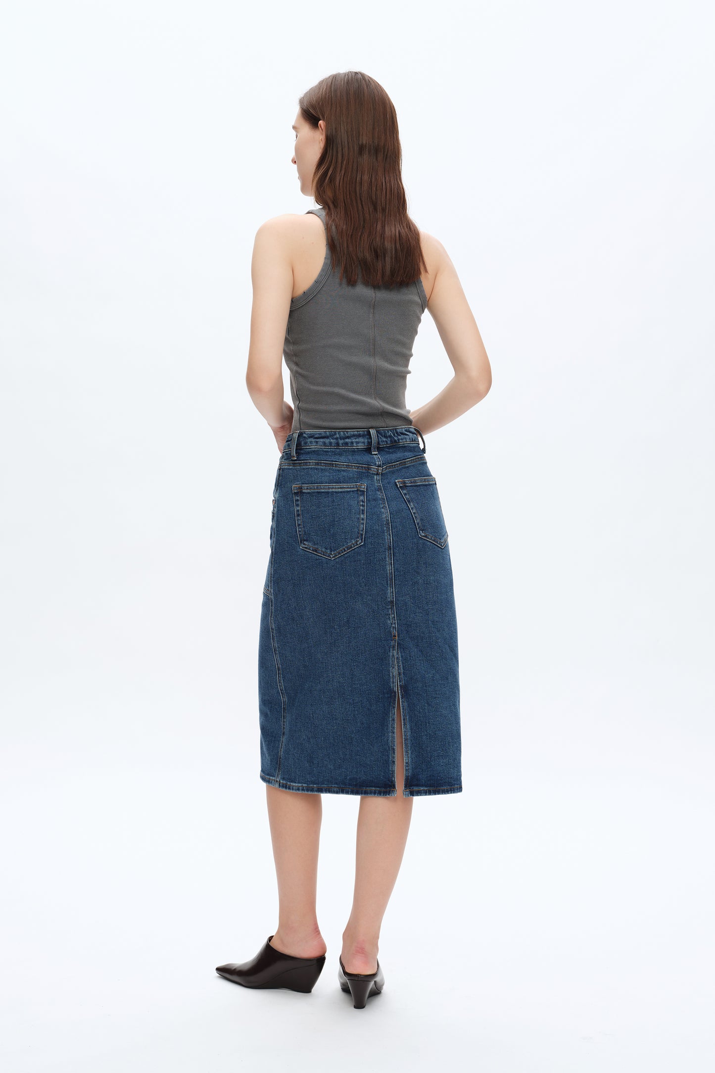 BETH MIDI DENIM SKIRT BYK7037 (BYLY017) FREEFALL